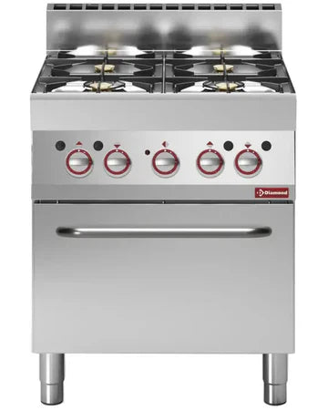 Gasfornuis op elektrische oven