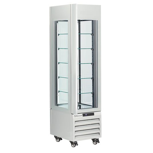 Vitrine "FULL vitrée" 260 Lt., 5 niveaux en verre, ventilée - PASTRY - BLANC MAX/305-PW