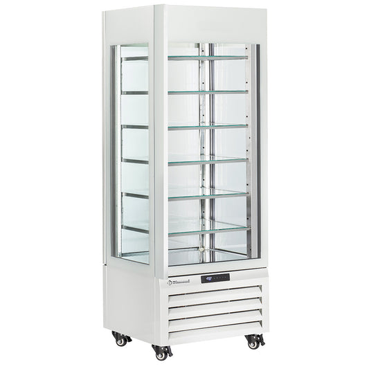 Vitrine "FULL vitrée" 440 Lt., 6 niveaux en verre, statique - ICE CREAM - BLANC MAX/507-SW