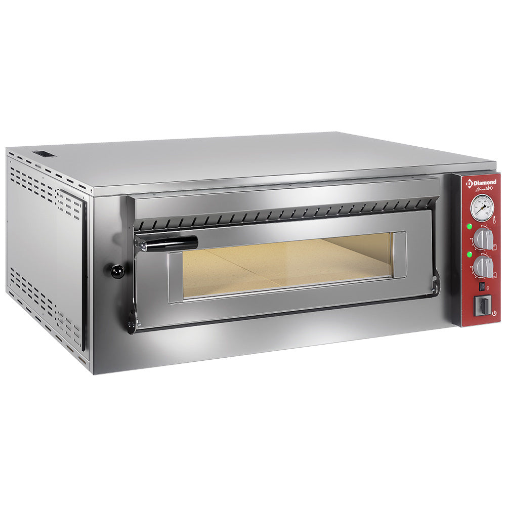 Elektrische oven, 2 kamers, 2x 9 pizza's Ø 350 mm 