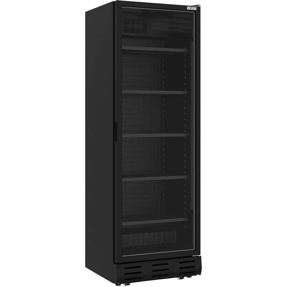 382 liter positief geventileerde vitrine ZWART WR-38CS-SB 