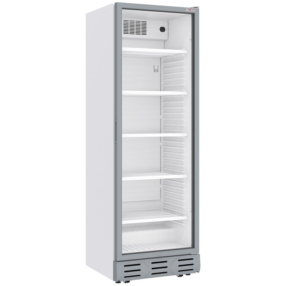 382 liter vitrinekast met positieve ventilatie, wit 
