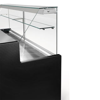 Gekoelde toonbanken met 90° recht glas, met reserve - BLACK RO20/B5-R2 