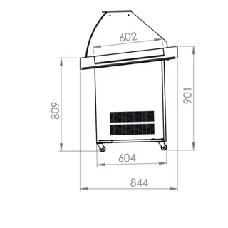 1.4 m Frigo comptoir poisson VP-149- K - GAMME AFI Matériel