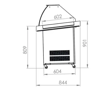 1.4 m Frigo comptoir poisson VP-149- K - GAMME AFI Matériel