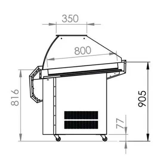 2.0 m Frigo comptoir poisson VP-201-K - GAMME AFI Matériel