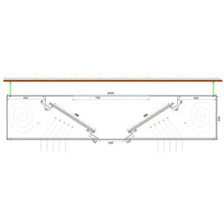 2.0 x 2.0 Hottes professionnelle sans moteur centrales