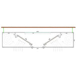 2.5 x 2.0 Hottes professionnelle sans moteur centrales