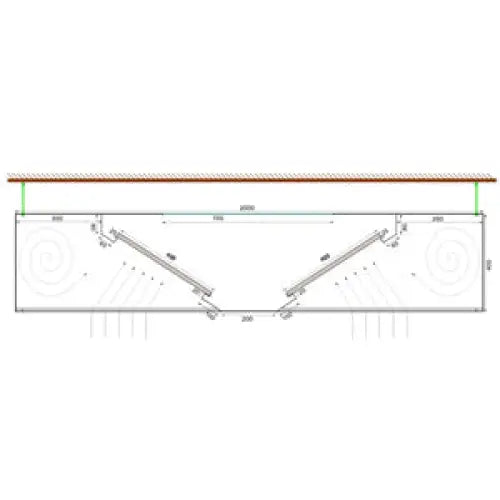 2.5 x 2.0 Hottes professionnelle sans moteur centrales