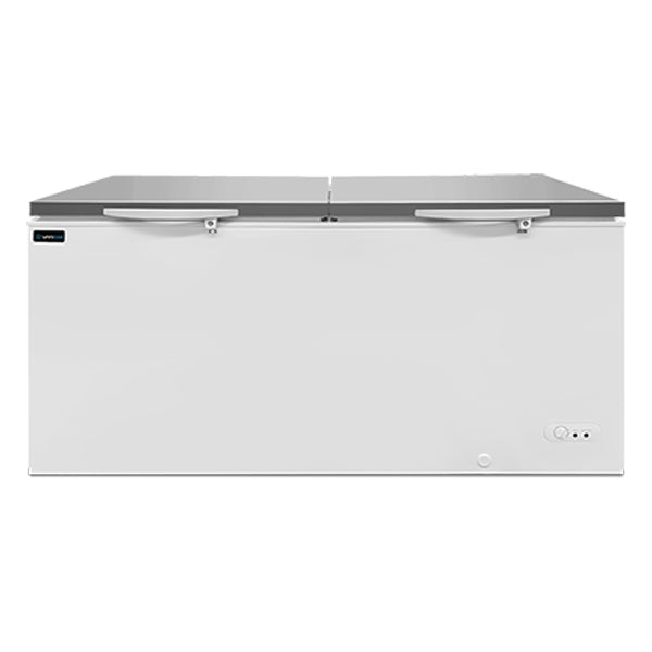 Congélateur Coffre Professionnel 558L – Couvercle Inox & Cuve Blanche