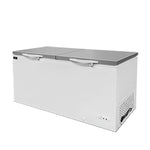 Congélateur Coffre Professionnel 558L – Couvercle Inox & Cuve Blanche