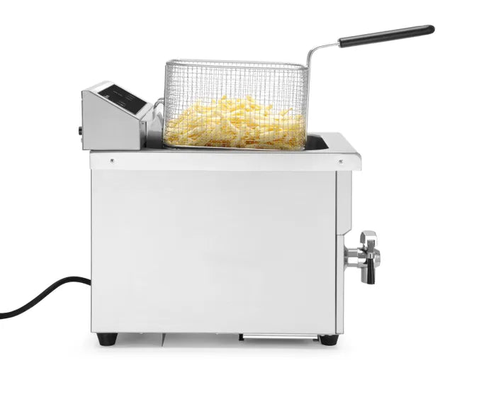 Friteuse à Induction Professionnelle HENDI 8L - Précision, Robinet de Vidange & 3500W