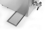 Lavasteengrill, 1/2 module, ’dubbelzijdige’ gietijzeren grill