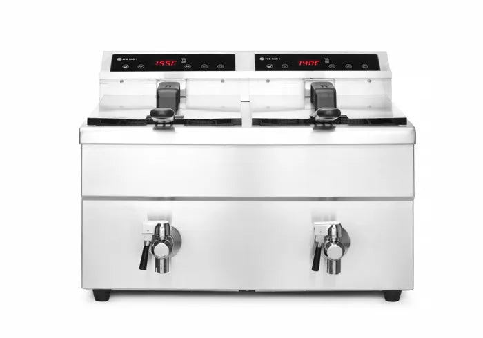 Lavasteengrill, 1/2 module, ’dubbelzijdige’ gietijzeren grill