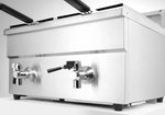 Lavasteengrill, 1/2 module, ’dubbelzijdige’ gietijzeren grill