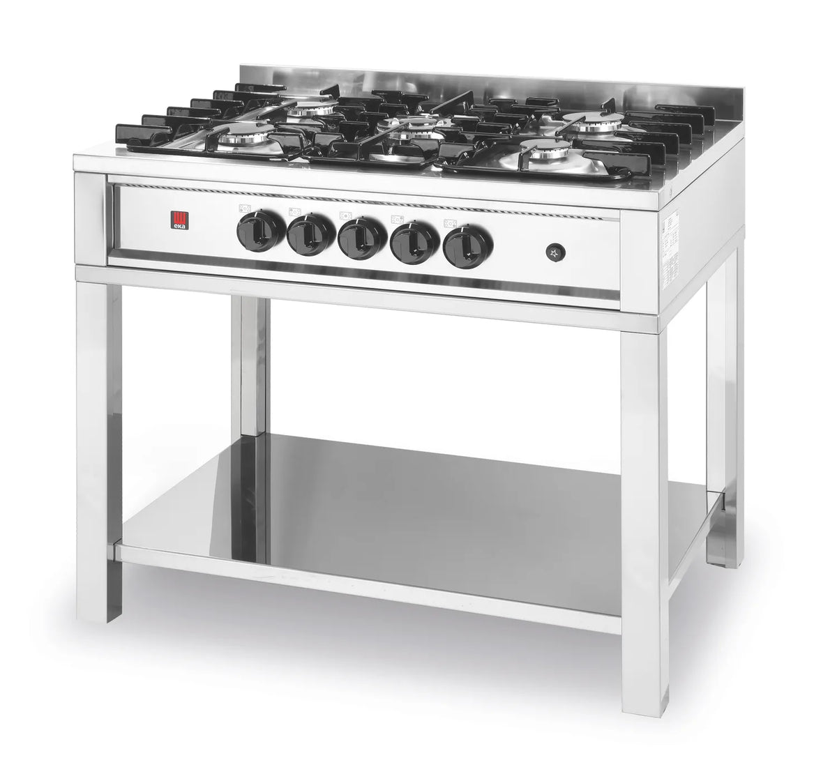 Cuisinière à gaz - 5 feux, châssis ouvert HENDI Cuisinières à gaz
