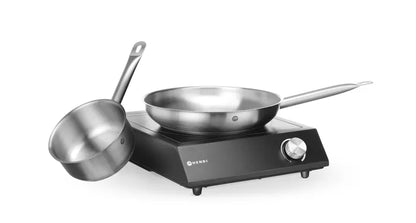 Set Induction HENDI Pro 3500W : Plaque, Casserole & Poêle Inox - Kit Complet