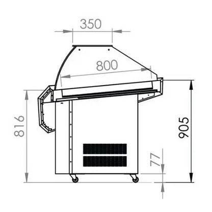 3 m Frigo comptoir poisson VP-301-K) - GAMME AFI Matériel