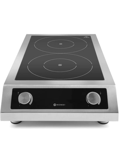 Plaque à Induction Professionnelle HENDI Profi Line 7000W (Modèle 7000) - 2 Foyers, Fonction Boost - 380V