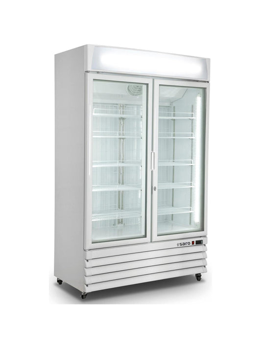 Congélateur Vitré Professionnel 2 Portes - 800 Litres - Modèle SARO D 800 Blanc