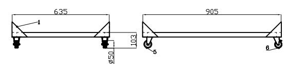 Support pour saladette 2 portes — Combisteel 7003.0510
