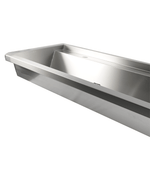 Évier inox 4 robinets 2400mm bouchon de vidange et couvercle anti-éclaboussures inclus, à l'exclusion du robinets — Combisteel 7013.4615