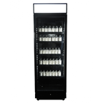 RÉFRIGÉRATEUR 1 PORTE EN VERRE NOIR AVEC CANOPY SVE-450 BLC