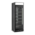 RÉFRIGÉRATEUR 1 PORTE EN VERRE NOIR AVEC CANOPY SVE-450 BLC