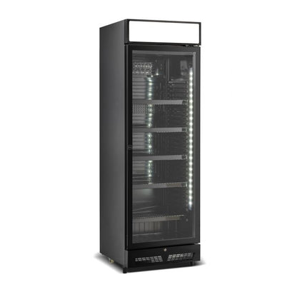 Professionele koelkast 3 deuren in ZWART glas