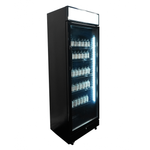 RÉFRIGÉRATEUR 1 PORTE EN VERRE NOIR AVEC CANOPY SVE-450 BLC