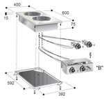 Cuisinière él. 2 pl. — Combisteel 7266.0025