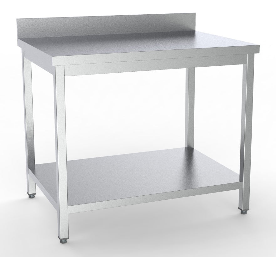 600 plan de travail étagère bord relevé démontable 1000 — Combisteel 7333.0092