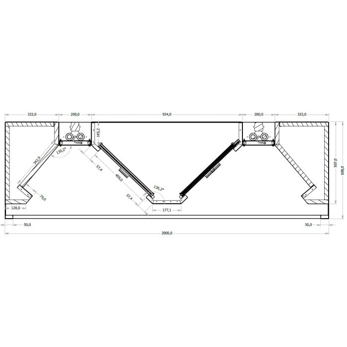 2.75 x 1.8 Hottes professionnelle a induction centrales