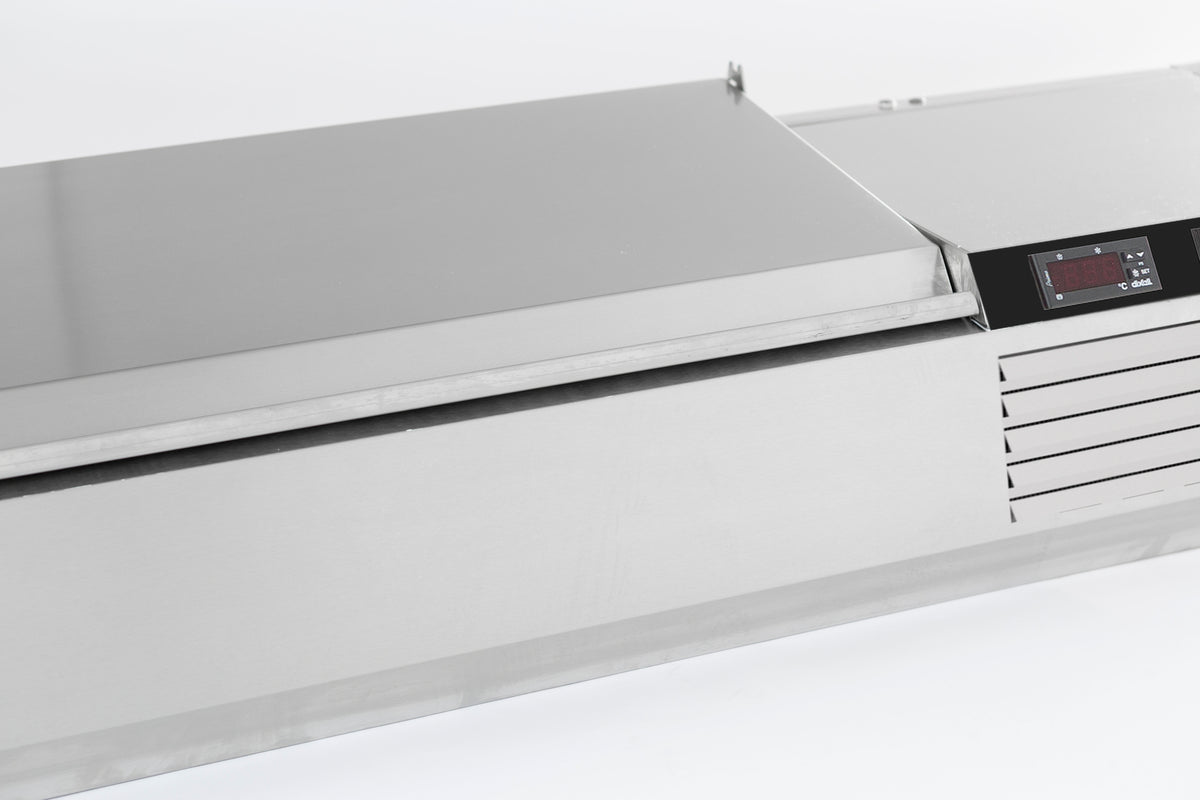 Puits réfrigérée couvercle en acier inox 1/4 GN x 6 — Combisteel 7450.0027