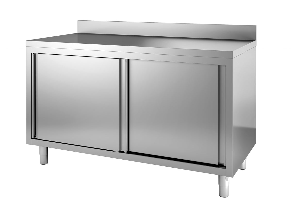 600 plan de travail portes coulisst bord relevé 1600 — Combisteel 7452.3060