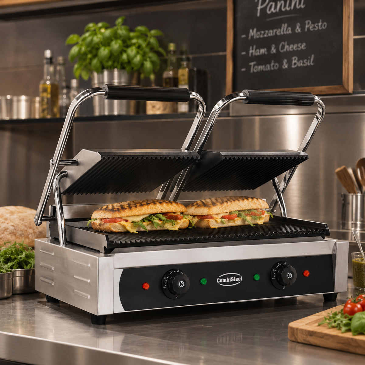 Grille de contact panini double — Combisteel 7455.0460