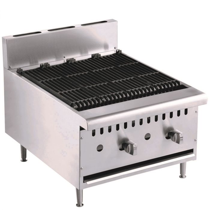 2-pits gasgrill met stenen bodem