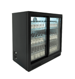 Arrière bar réfrigérée noir 2 portes coulisst — Combisteel 7455.1315