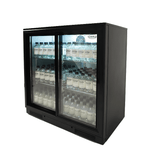 Arrière bar réfrigérée noir 2 portes coulisst — Combisteel 7455.1315