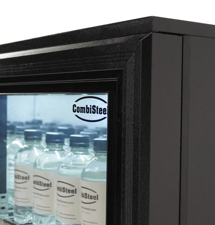 Arrière bar réfrigérée noir 2 portes coulisst — Combisteel 7455.1315