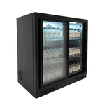 Arrière bar réfrigérée noir 2 portes coulisst — Combisteel 7455.1315