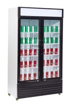 Réfrigérateur 2 portes en verre bez-750 gd — Combisteel 7455.1390