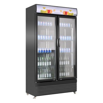 Frigo à boisson 2 PORTES EN VERRE BEZ - 780 GD NOIR