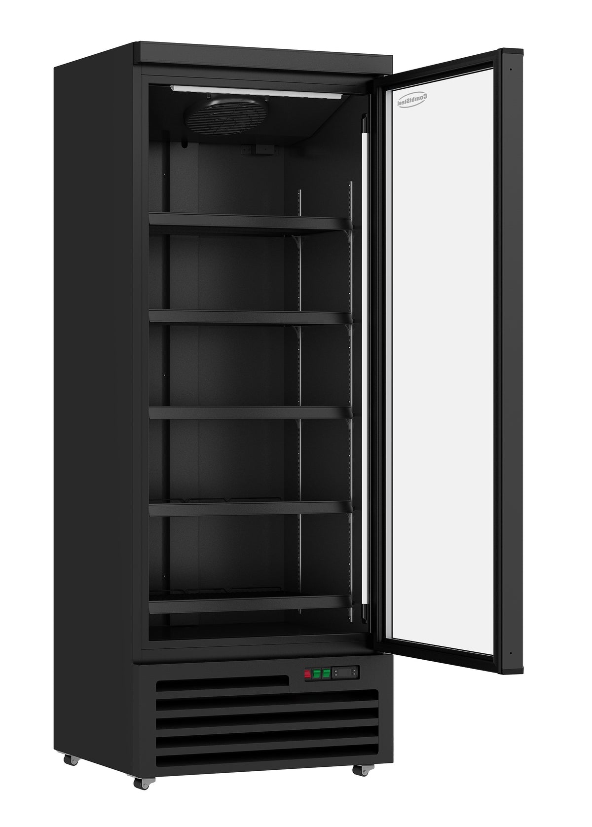 Réfrigérateur 1 porte en verre noir jde-600r bl — Combisteel 7455.2242