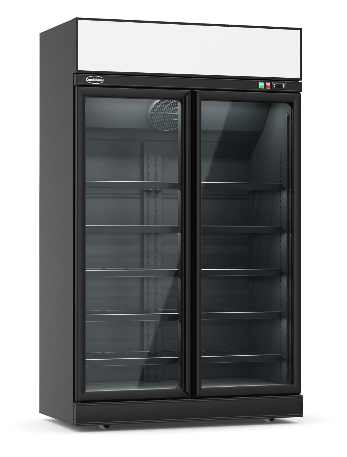 Réfrigérateur 2 portes en verre noir ins-1000r bl — Combisteel 7455.2405