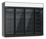 Réfrigérateur 4 portes en verre noir ins-2060r bl *transport sur demande* — Combisteel 7455.2417