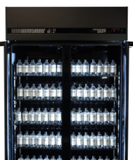 Réfrigérateur 2 portes en verre noir irm-770r bl — Combisteel 7455.3150