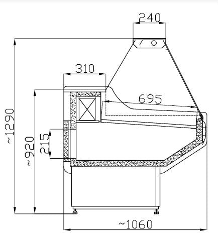 Vitrine réfrigérée owen 2.0 — Combisteel 7486.0025