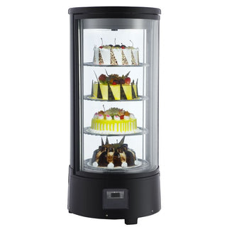 Vitrine réfrigérée desserts rotative 72l - Matériel horeca