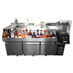3-DEURS GEKOELDE TOONBANK MET COCKTAILBAR STATION 